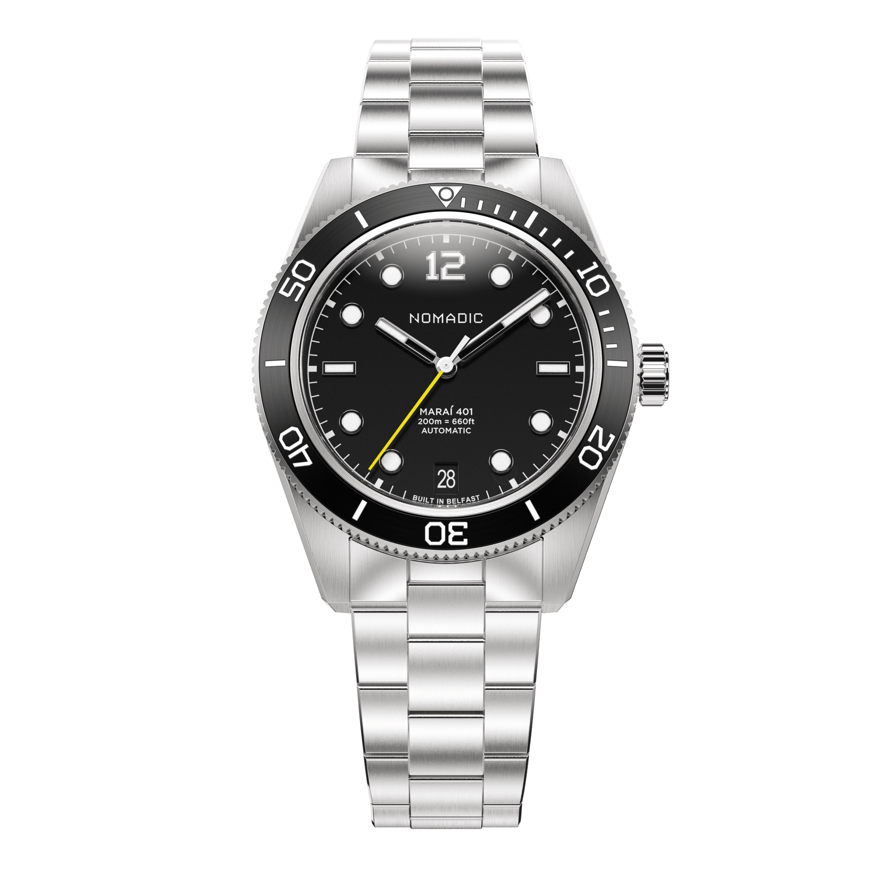 Pitch Black - Maraí 401 Compact - 36mm Dive Watch (2026 Edition)