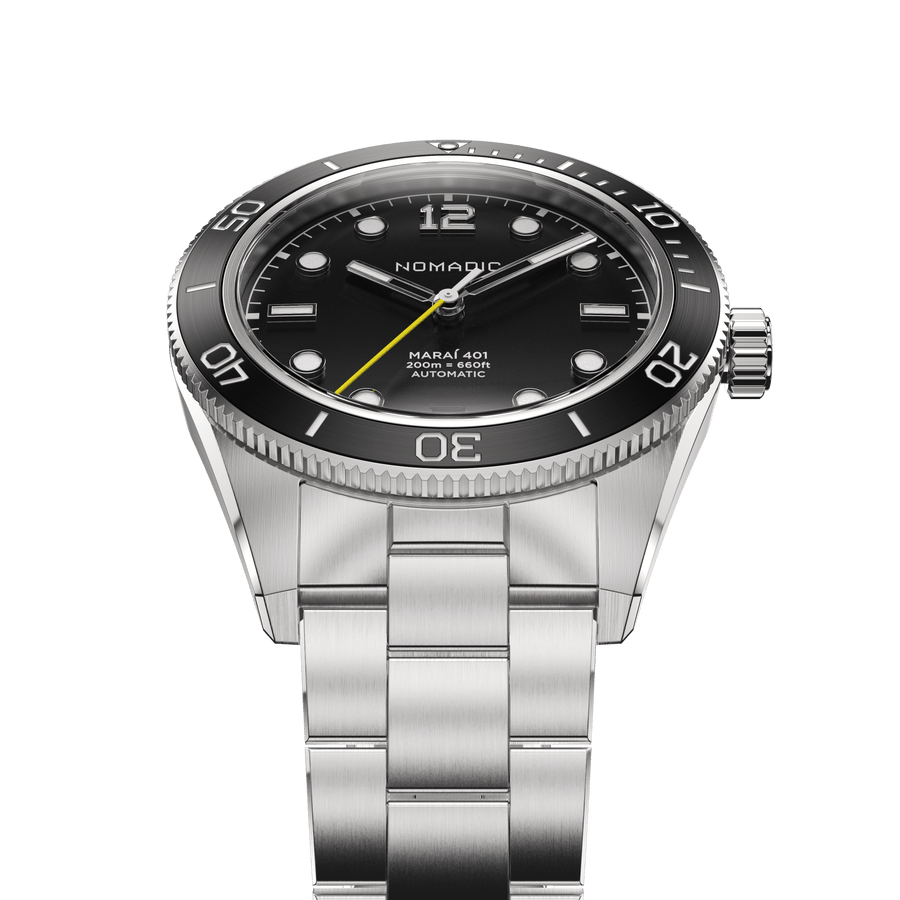 Maraí 401 Compact - Pitch Black - 36mm Dive Watch (2026 Edition)