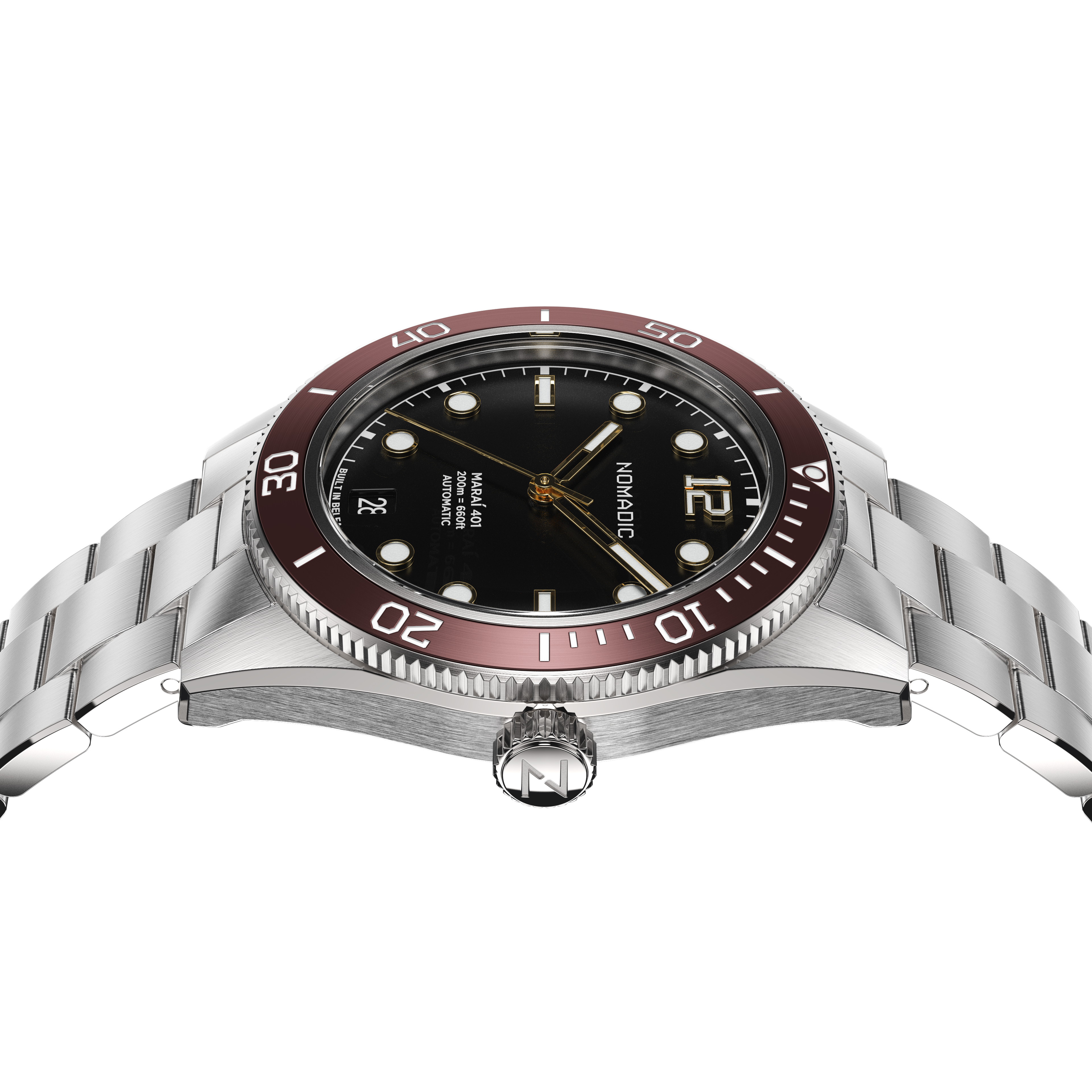 Crimson Dawn - Maraí 401 Compact - 36mm Dive Watch (2026 Edition)