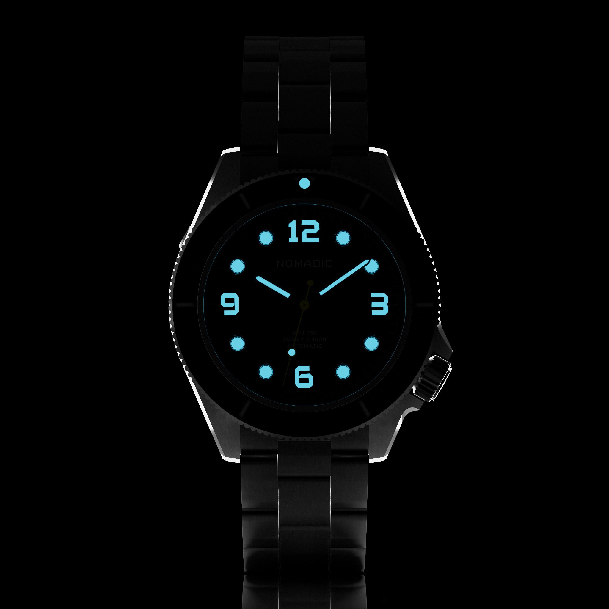 Brú 750 - 42mm Ti5 Deep Dive - Pitch Black