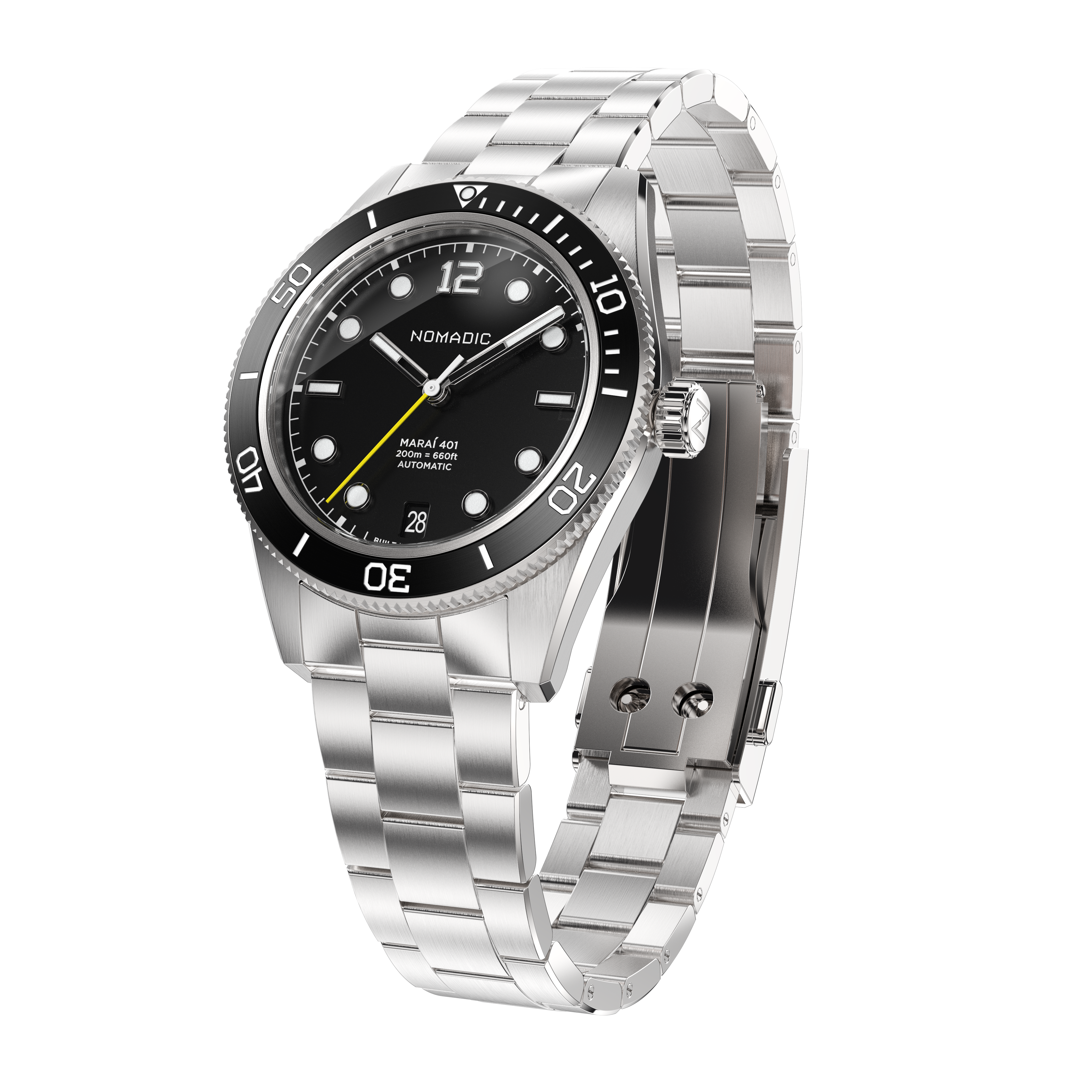 Pitch Black - Maraí 401 Compact - 36mm Dive Watch (2026 Edition)