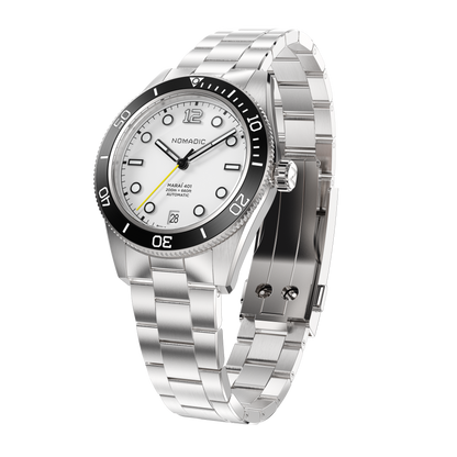 Navigator White - Maraí 401 Compact - 36mm Dive Watch (2026 Edition)