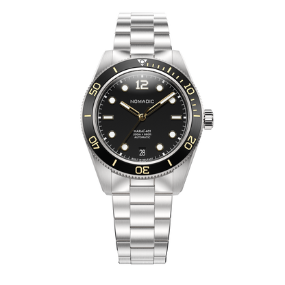 Classic Black and Gold - Maraí 401 Compact - 36mm Dive Watch (2026 Edition)