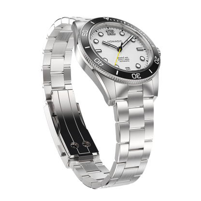 Navigator White - Maraí 401 Compact - 36mm Dive Watch (2026 Edition)