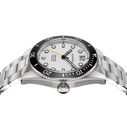Navigator White - Maraí 401 Compact - 36mm Dive Watch (2026 Edition)