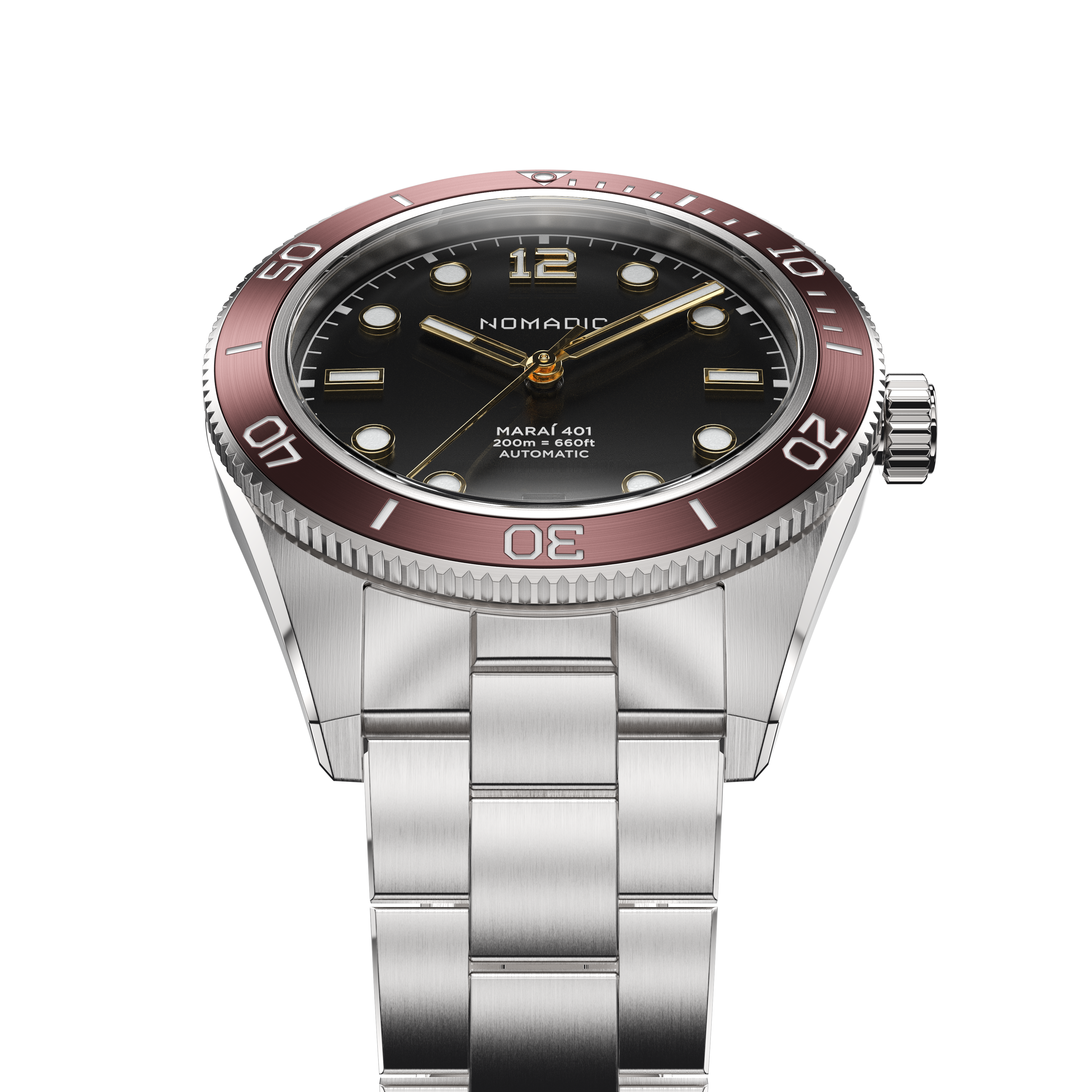Crimson Dawn - Maraí 401 Compact - 36mm Dive Watch (2026 Edition)