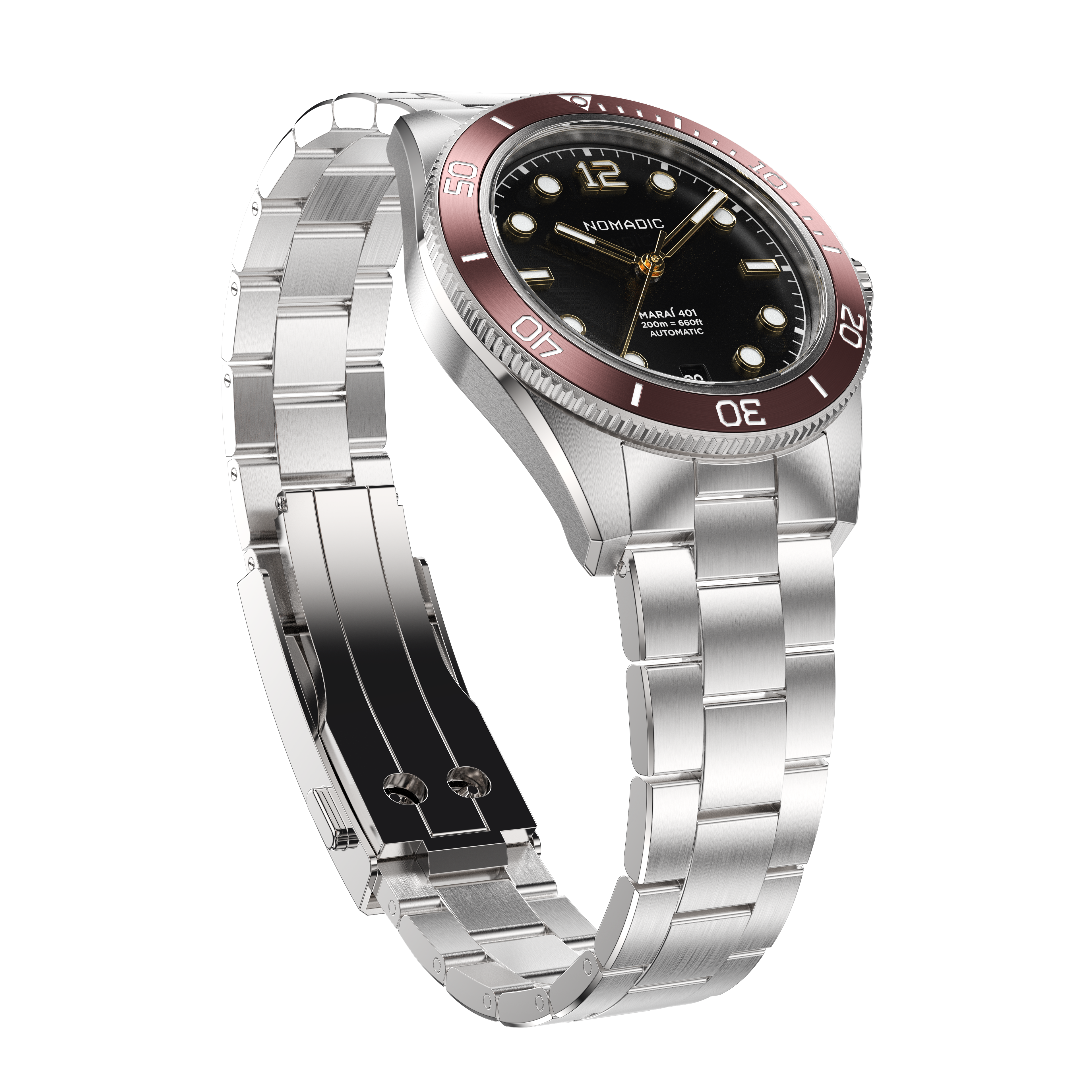 Crimson Dawn - Maraí 401 Compact - 36mm Dive Watch (2026 Edition)