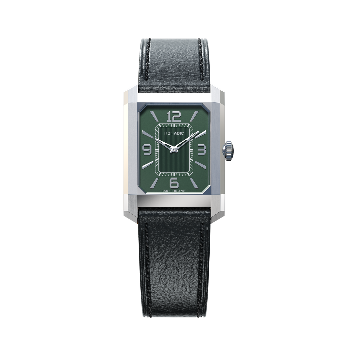 Dána 141 - Dress Watch — Emerald Green / Alran Goat Skin - Black