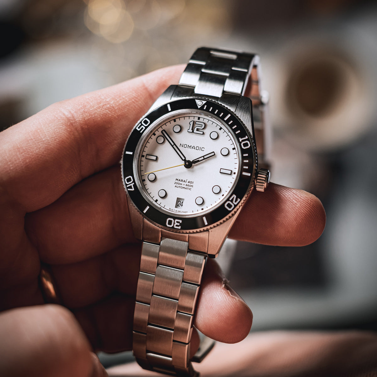 Navigator White - Maraí 401 - 40mm Dive Watch (2026 Edition)