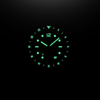 Fíor 555 - GMT Watch (41mm) - Crimson Dawn