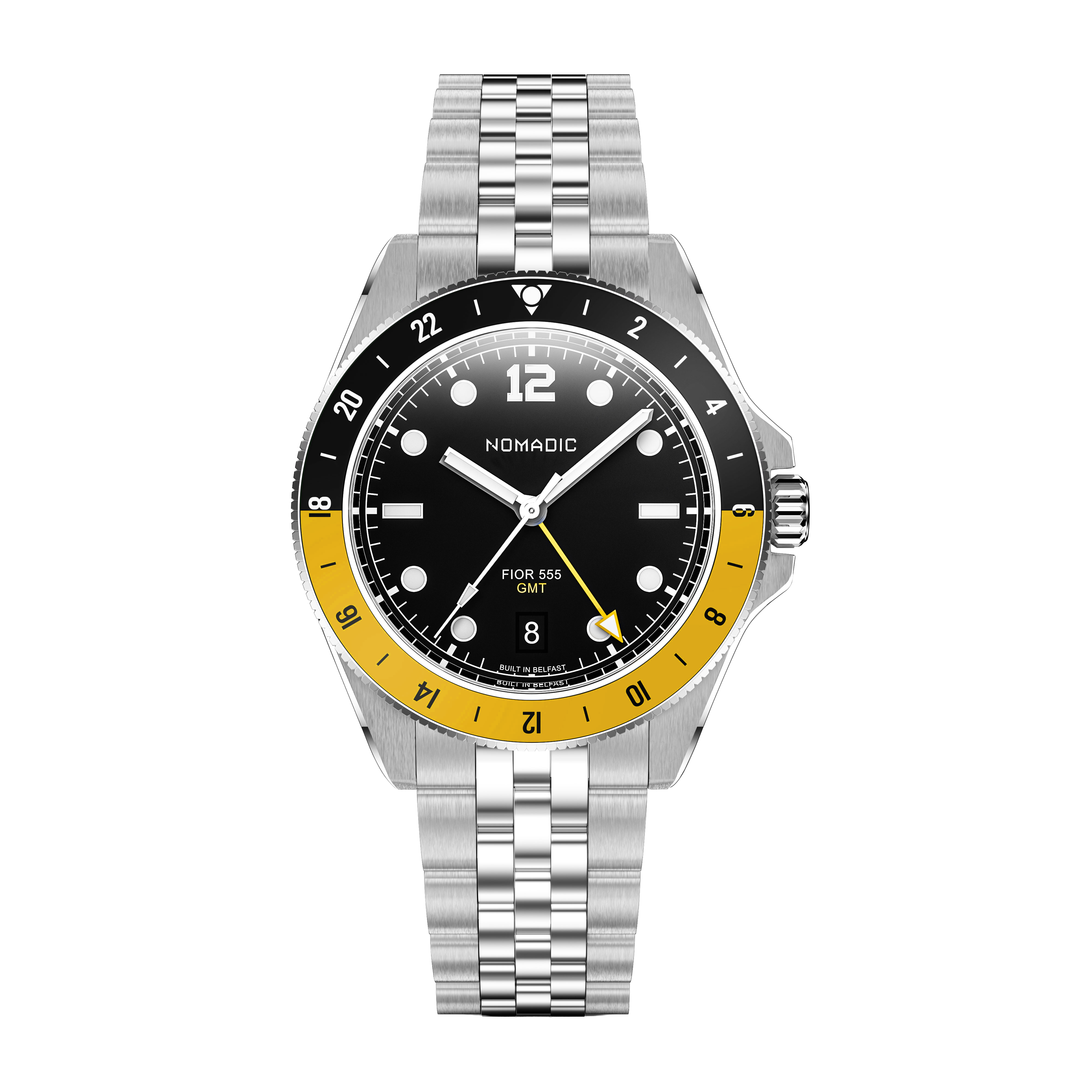 Fíor 555 - GMT Watch (41mm) - Shipyard Yellow