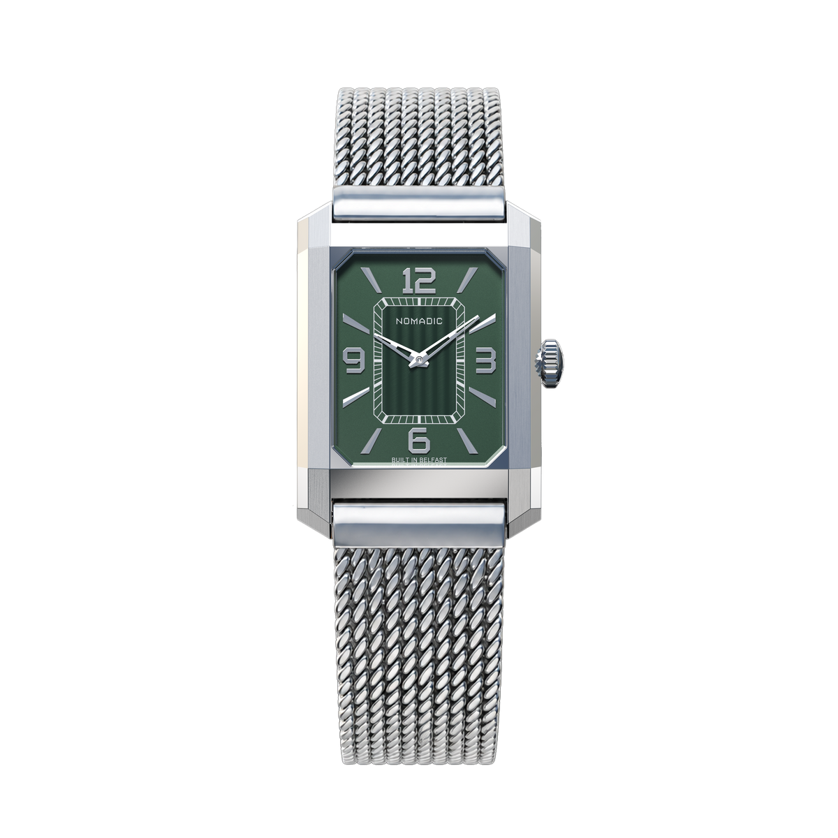 Dána 141 - Dress Watch — Emerald Green / Milanese Mesh - Steel
