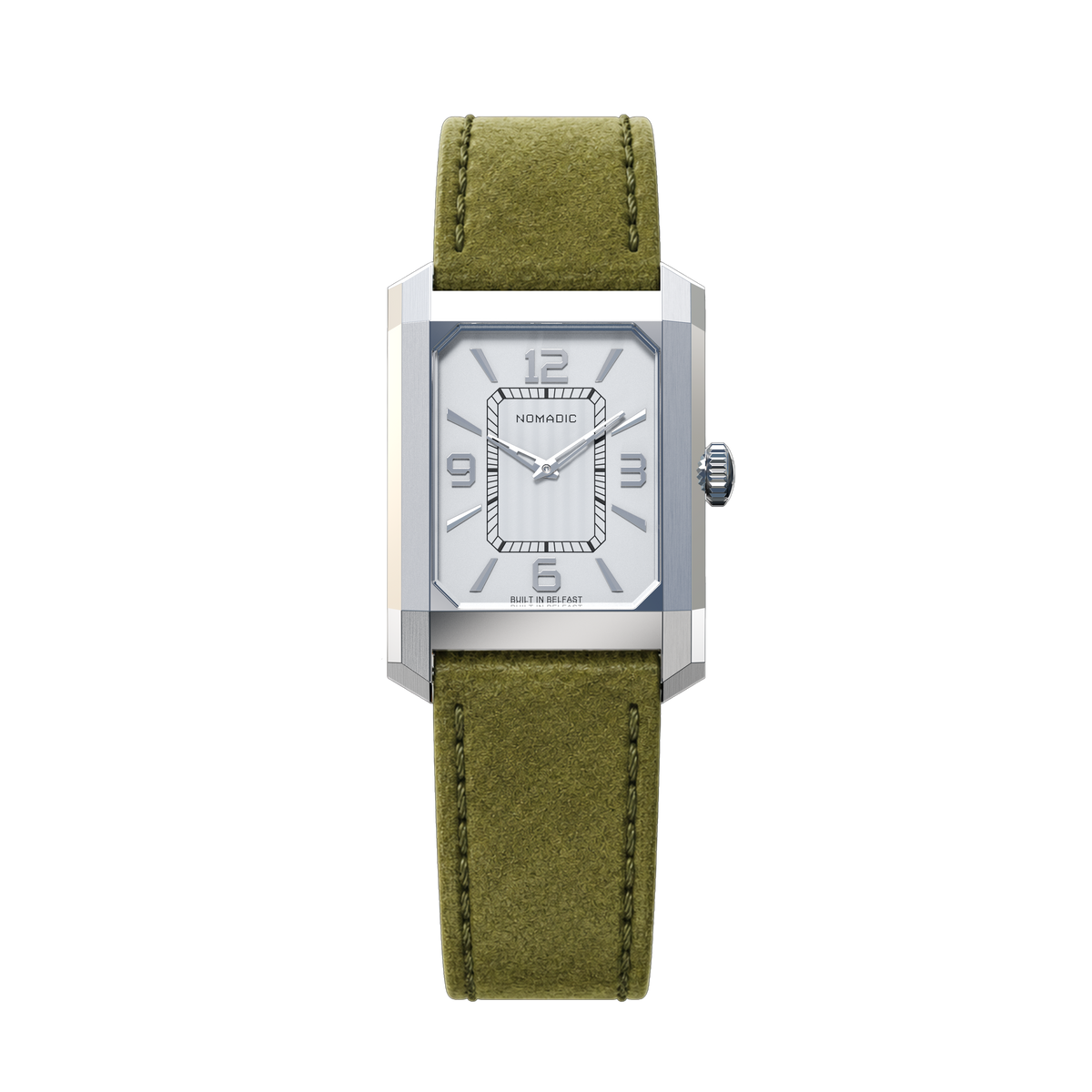 Dána 141 - Dress Watch — Moonlight White / Suede - Green